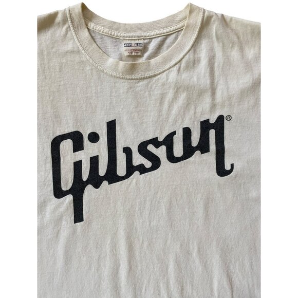 Vintage JERZEES Gibson Guitar ONKYO Stereo T shirt Mens M L 1990s Y2K RARE! - Picture 2 of 9